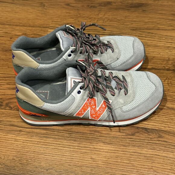 New Balance Gray and Orange Sneakers - Picture 1 of 9